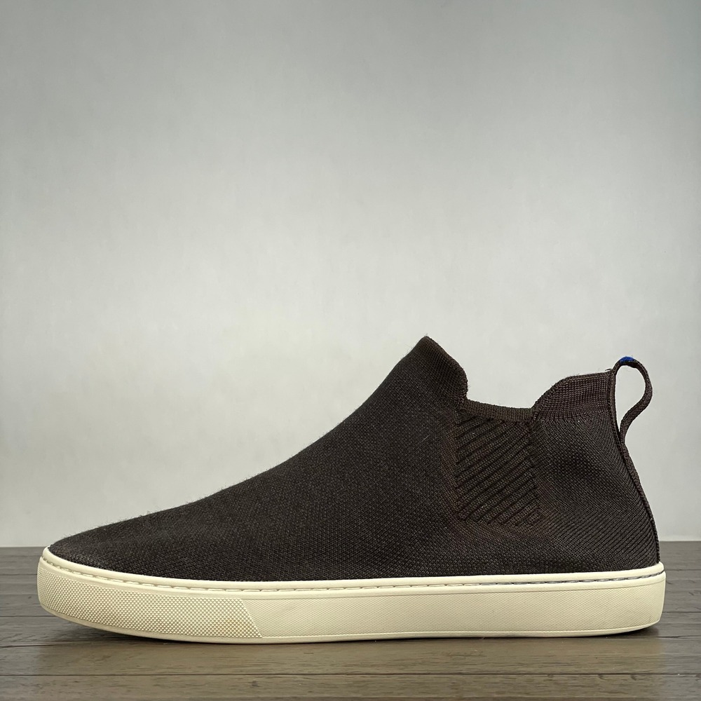 Rothy's‎ The Chelsea Sneakers Womens 10.5 Black White Casual Pull-On Boot Shoes